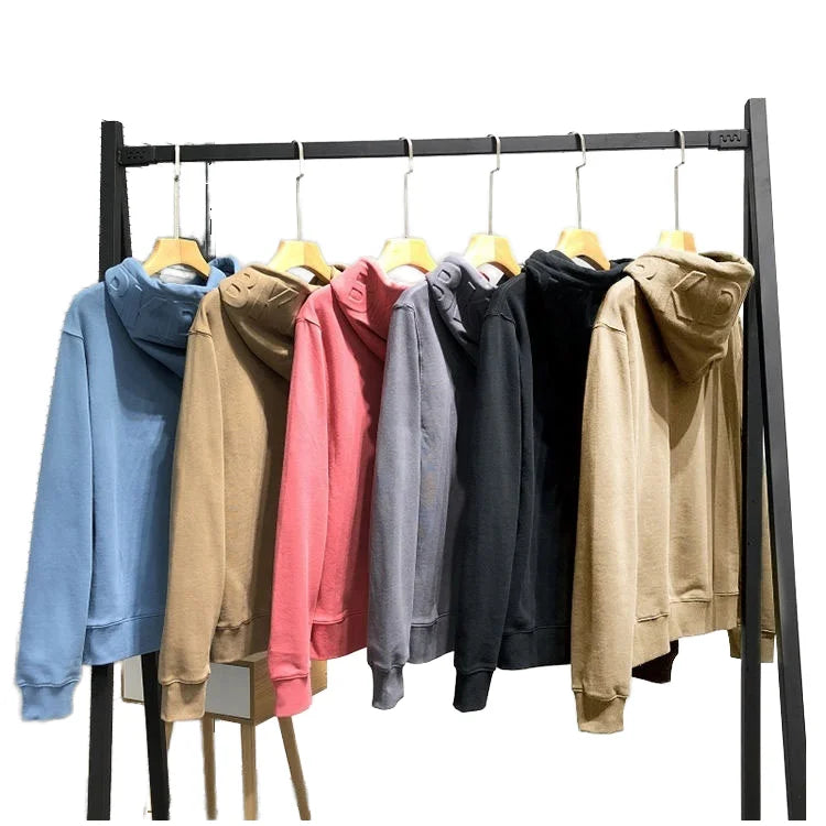 Custom Heavyweight 100% Cotton Pullover Hoodie 3D Embossed Streetwear Oversized and Hooded with Solid Pattern for Men
