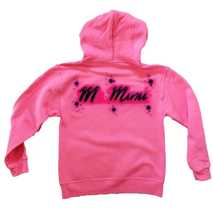 Unisex Custom Printed Airbrush Pullover Hoodie with Cotton Bamboo Fiber Hooded Collar Autumn Spring Casual Wear Women's Version