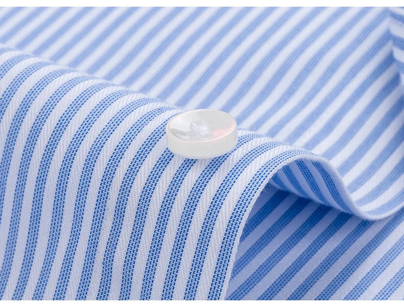 High End Chemise Homme Long Sleeved 100%Cotton Men's Shirts Anti Wrinkle Ready to Wear DP Ironing Business Professional ODM