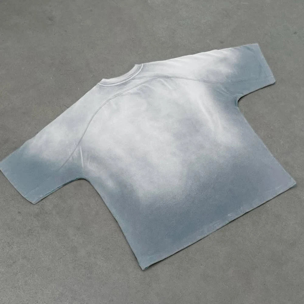 Factory Direct Acid Wash Faded Boxy Fit Men's T-Shirt Oversized Acid Wash Blank T-Clothes Designed in China