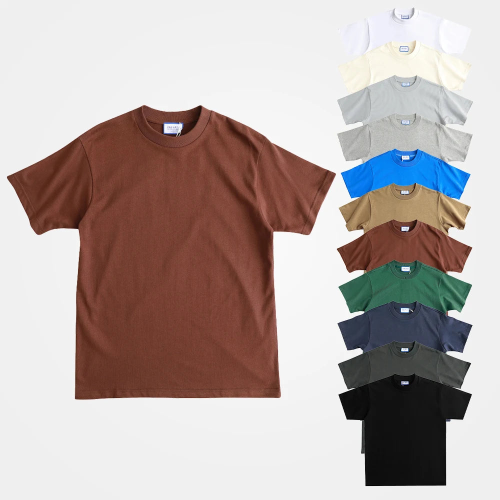 Wholesale Blank t Shirt Oversized Men 400G Heavyweight T-shirt  for Men Plain Tshirt Hight Quality