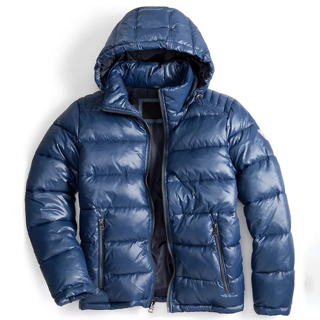 Rainbow Spray Fashion Brand Men's Thick Hooded Puffer Coat Winter Stand Windproof Waterproof Breathable Eco-Friendly Jacket