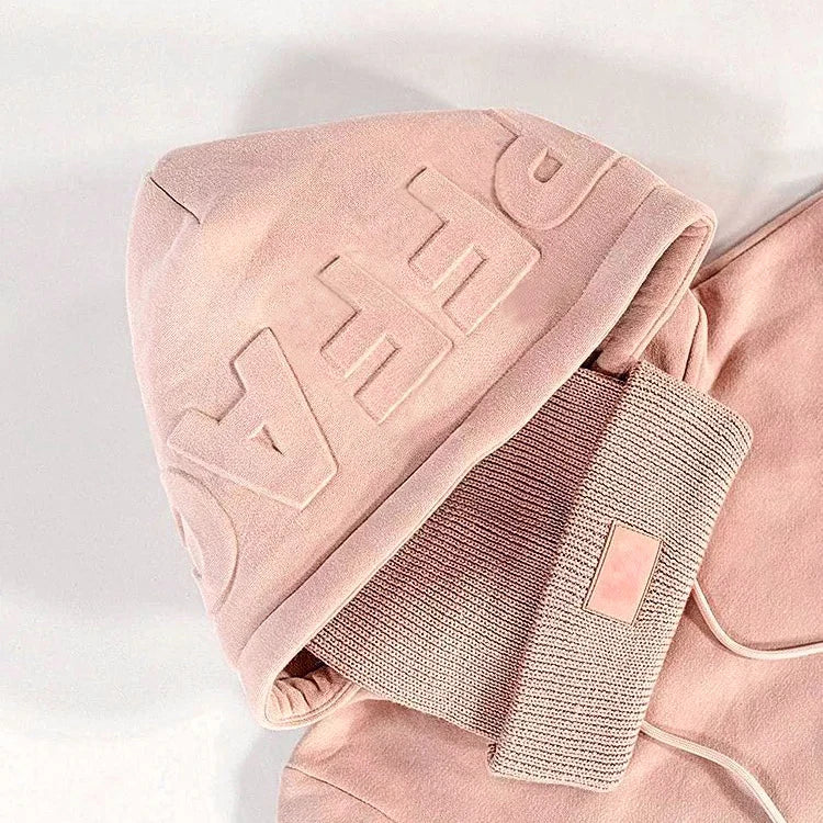 Custom Heavyweight 100% Cotton Pullover Hoodie 3D Embossed Streetwear Oversized and Hooded with Solid Pattern for Men