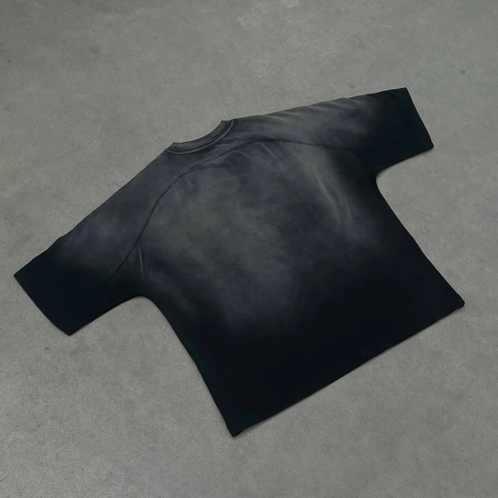 Factory Direct Acid Wash Faded Boxy Fit Men's T-Shirt Oversized Acid Wash Blank T-Clothes Designed in China
