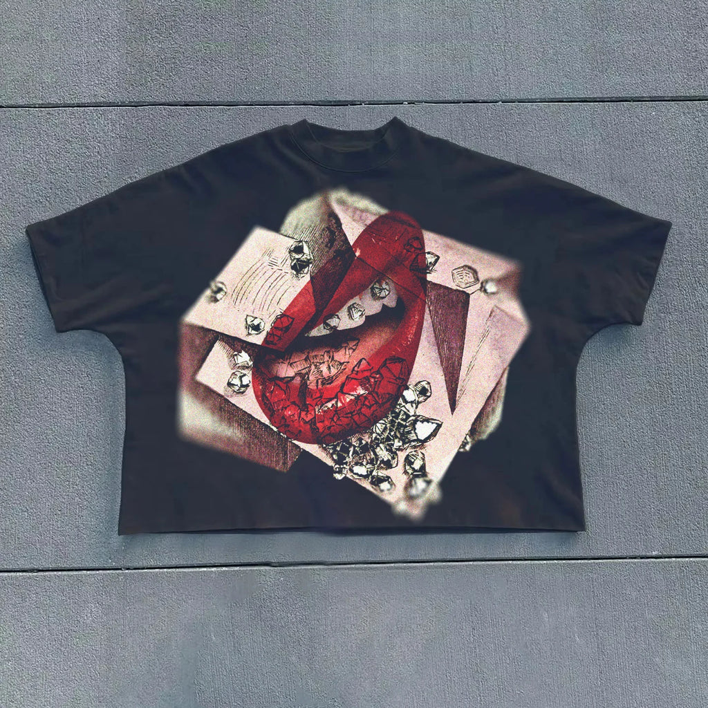 Custom Manufacturer Graphic Tee Drop Shoulder Vintage Cropped Boxy Oversized T Shirt