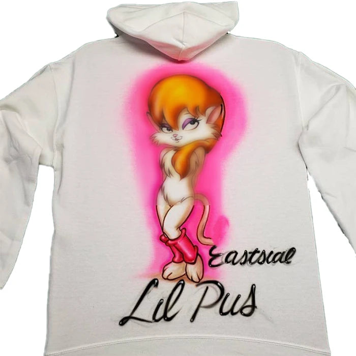 Unisex Custom Printed Airbrush Pullover Hoodie with Cotton Bamboo Fiber Hooded Collar Autumn Spring Casual Wear Women's Version