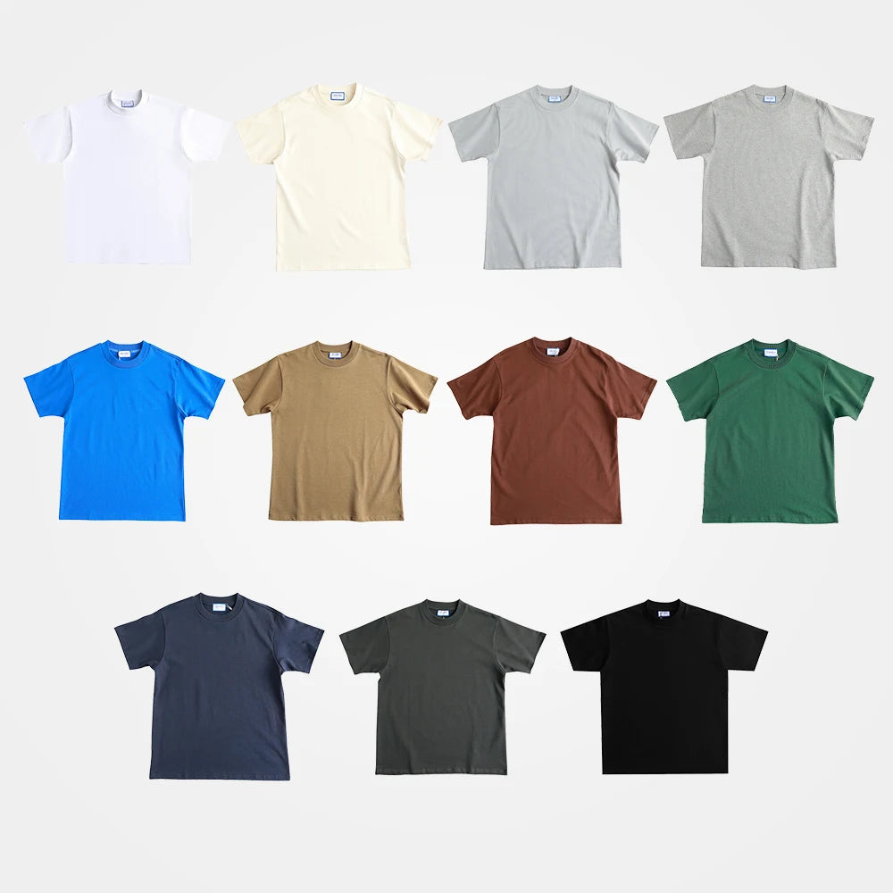 Wholesale Blank t Shirt Oversized Men 400G Heavyweight T-shirt  for Men Plain Tshirt Hight Quality