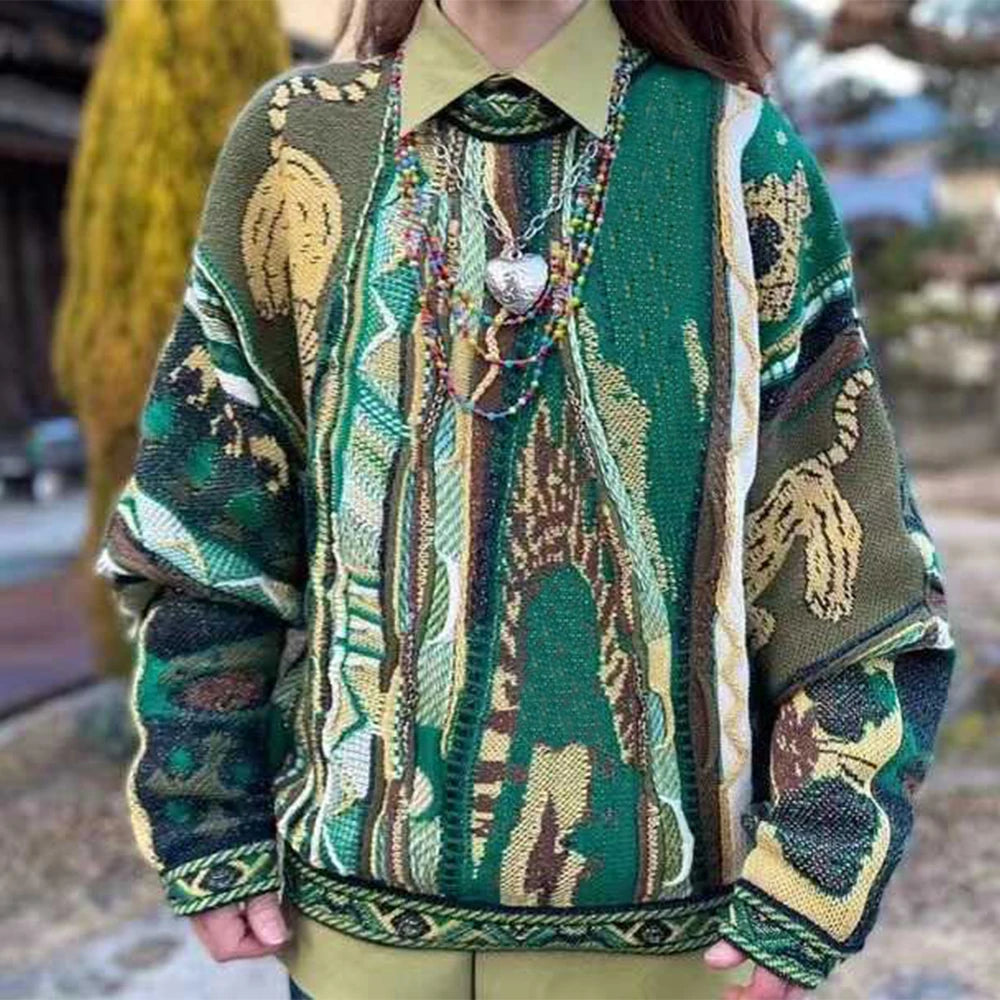 Custom Clothing Pullover Sweater for Men Women Oversized Crewneck Sweater Vintage Knitting Jacquard Knitted Sweater