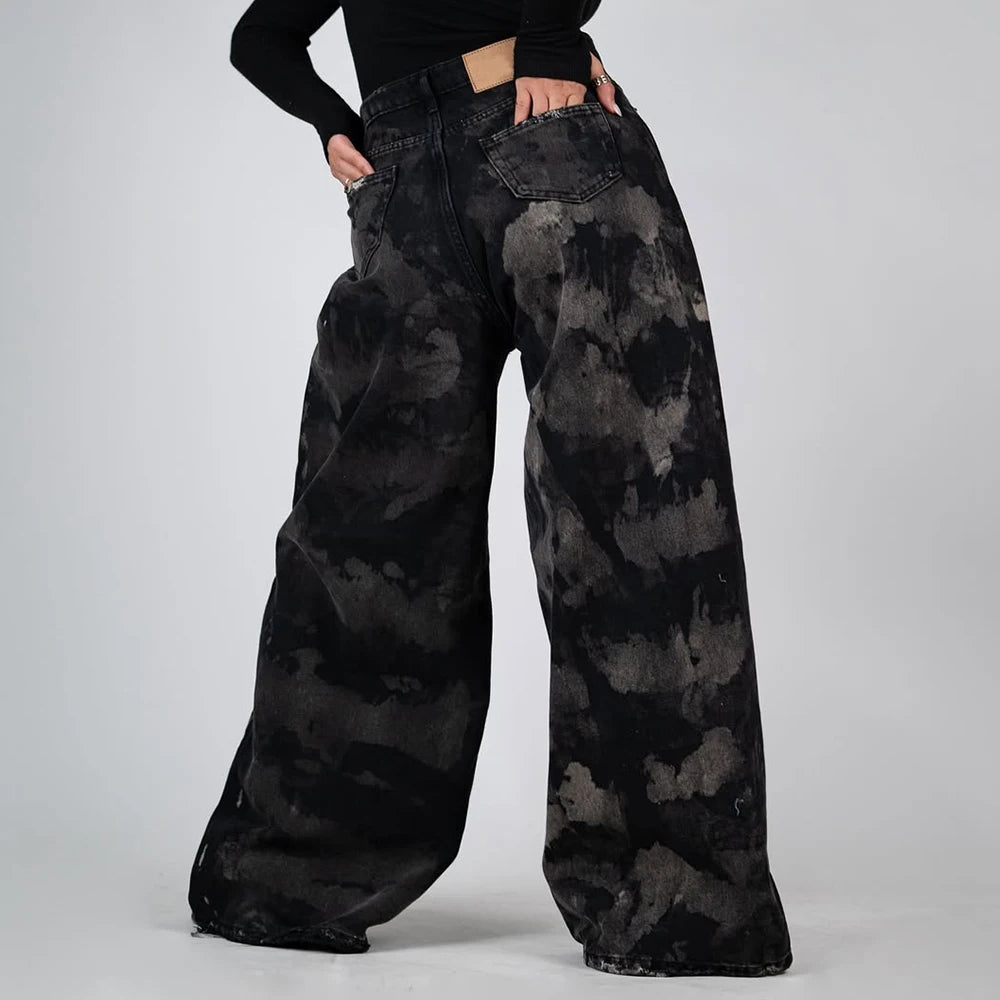 Custom Plus Size Women's Straight Loose Fit Denim Jeans Light Wash Low Waist Black  Baggy Jeans Manufacturers