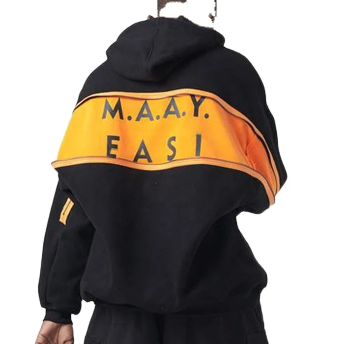 Premium Designer Men's Plus Size Hoodies with Custom Logo Heavyweight Autumn Streetwear Featuring Letter Pattern Hooded Collar