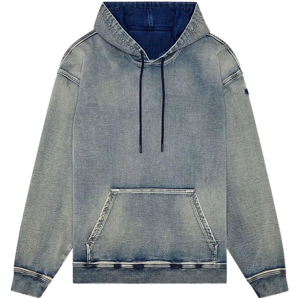 Men's 100% Cotton Oversized Pullover Hoodie with Pockets Luxury Design Heavyweight Acid Washed Fabric Printed Pattern ODM Supply
