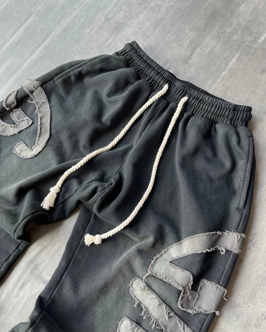 Custom Heavyweight 100% Cotton High Quality Jogger Loose Embroidery Wide Leg Pants Vintage Men Sweatpants