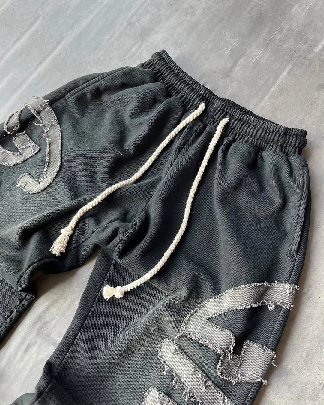 Custom Heavyweight 100% Cotton High Quality Jogger Loose Embroidery Wide Leg Pants Vintage Men Sweatpants