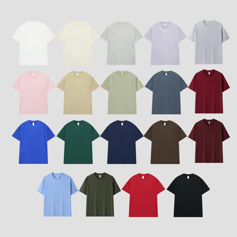High Quality 230gsm 100% Cotton Oversized Men's Unisex Street Style Short Sleeve T-shirt with Custom Logo Puff Printing