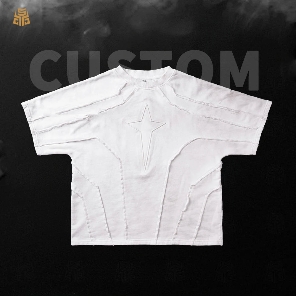 2025 New Men's 100% Cotton T-Shirt 300gsm Oversized Digital Printing Eco-Friendly Breathable Custom Heavyweight