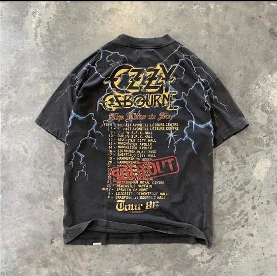 Heavyweight 100% Cotton Knitted Logo Stone Men Women Distressed Oversized T-shirt DTG Print Black Custom Vintage Acid Wash