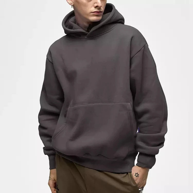 Wholesales Athletic High Quality Winter Embroidered Various Colored 100% Cotton Streetwear Regular Fit Heavyweight Mens Pullover