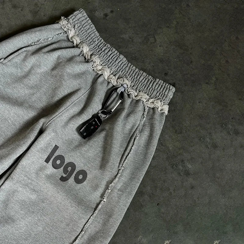 Custom Rainbow Spray Outdoor Recreation Joggers Casual Sport Running Fitness Sweat Pants Plus Size Mid Waist Cotton