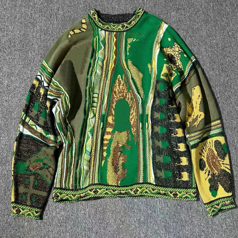Custom Clothing Pullover Sweater for Men Women Oversized Crewneck Sweater Vintage Knitting Jacquard Knitted Sweater