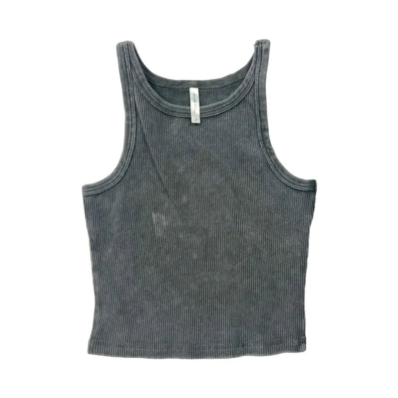 Custom Women's Cotton tank Top Women Ribbed tank Top Mujer Vintage Wash Crop tank Tops for Women