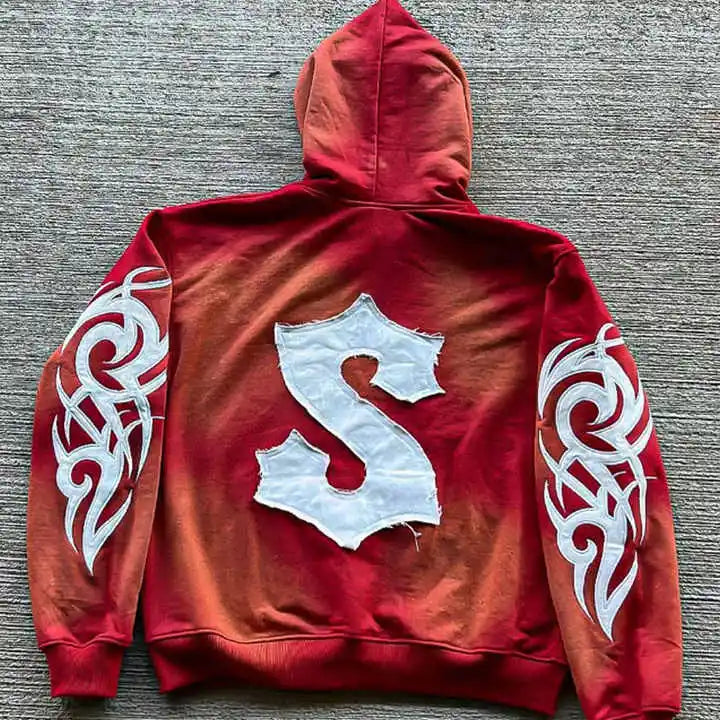 Custom French Terry Embroidered Faded Boxy Hoodie | OEM/ODM