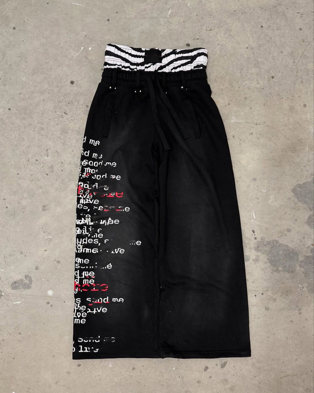 Street Wear Custom Dtg Printed 100% Cotton High Elastic Waist Oversized Wide Leg Baggy Jogger Sweatpants for Men