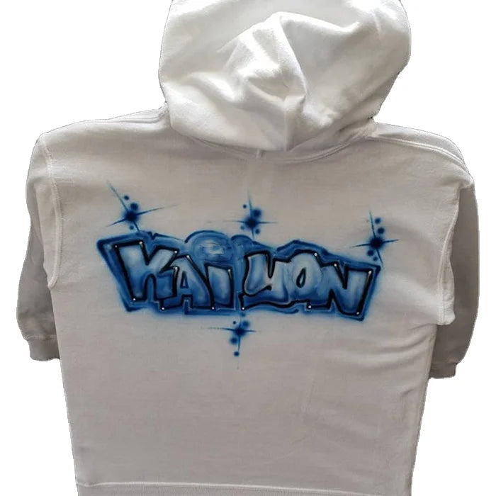 Unisex Custom Printed Airbrush Pullover Hoodie with Cotton Bamboo Fiber Hooded Collar Autumn Spring Casual Wear Women's Version