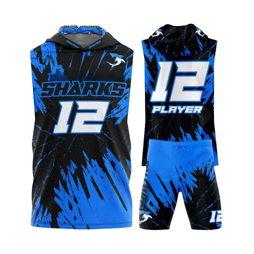 PURE Fully Sublimated Custom 7-on-7 Flag Football Jerseys Hooded Compression Uniforms for Plus Size Players Team 7-on-7 Wear