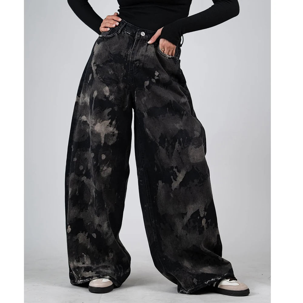 Custom Plus Size Women's Straight Loose Fit Denim Jeans Light Wash Low Waist Black  Baggy Jeans Manufacturers