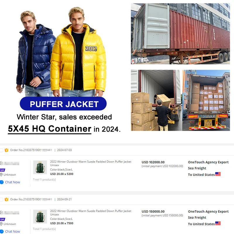 Rainbow Spray Fashion Brand Men's Thick Hooded Puffer Coat Winter Stand Windproof Waterproof Breathable Eco-Friendly Jacket
