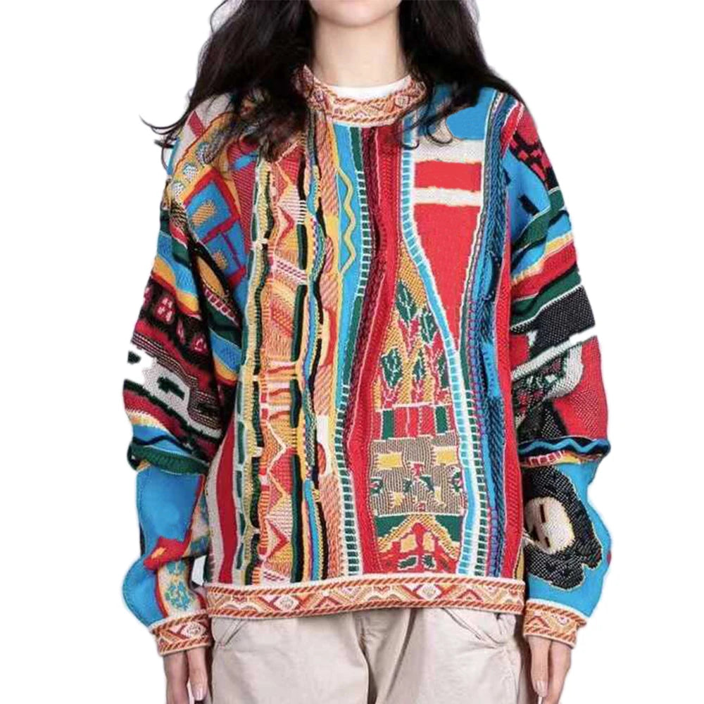 Custom Clothing Pullover Sweater for Men Women Oversized Crewneck Sweater Vintage Knitting Jacquard Knitted Sweater