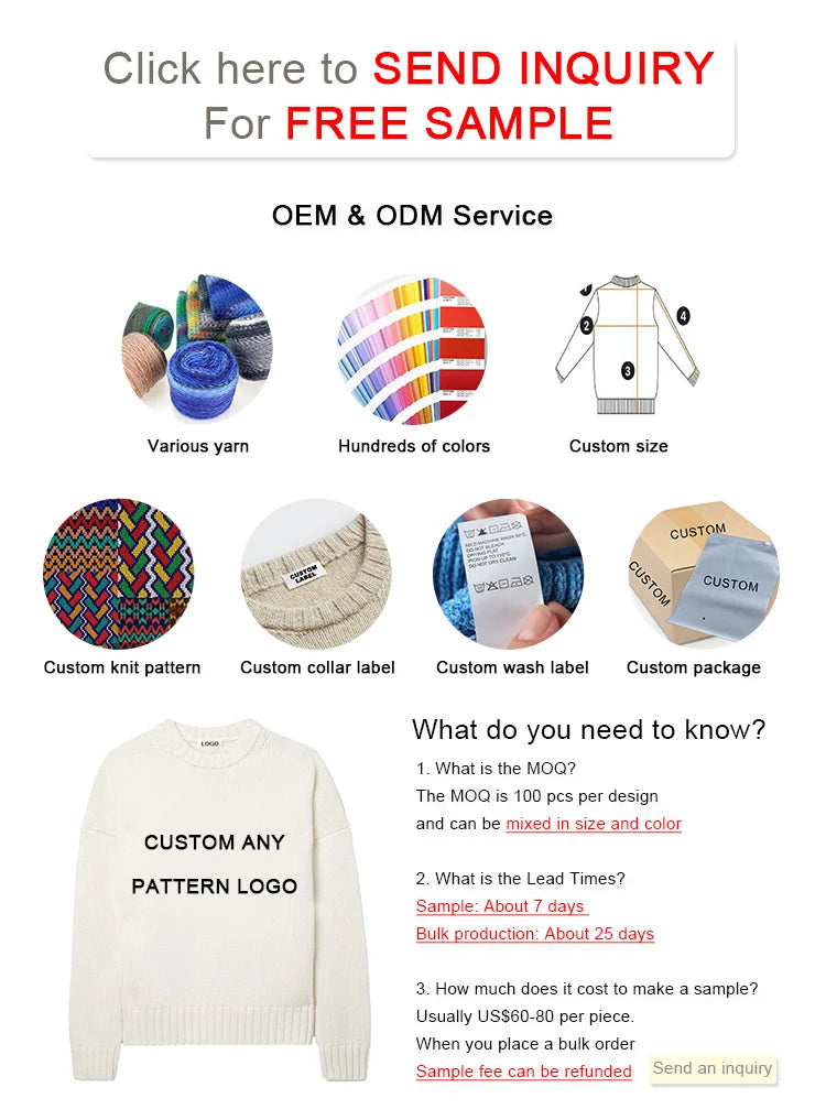 Custom Logo OEM ODM Men's Anti-Wrinkle Winter Crew Neck Jacquard Pullover Cotton Sweater