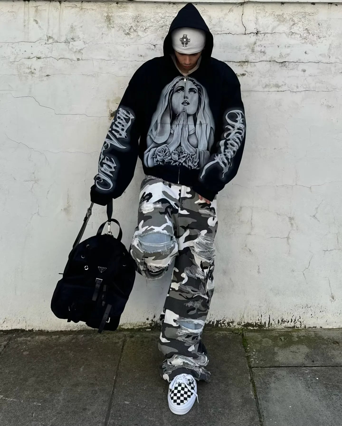 Wholesale Custom Acid Washed Hoodie High Quality Heavy Weight Thick Cotton Oversized DTG Printed Embroidered Zip Hoodie Winter