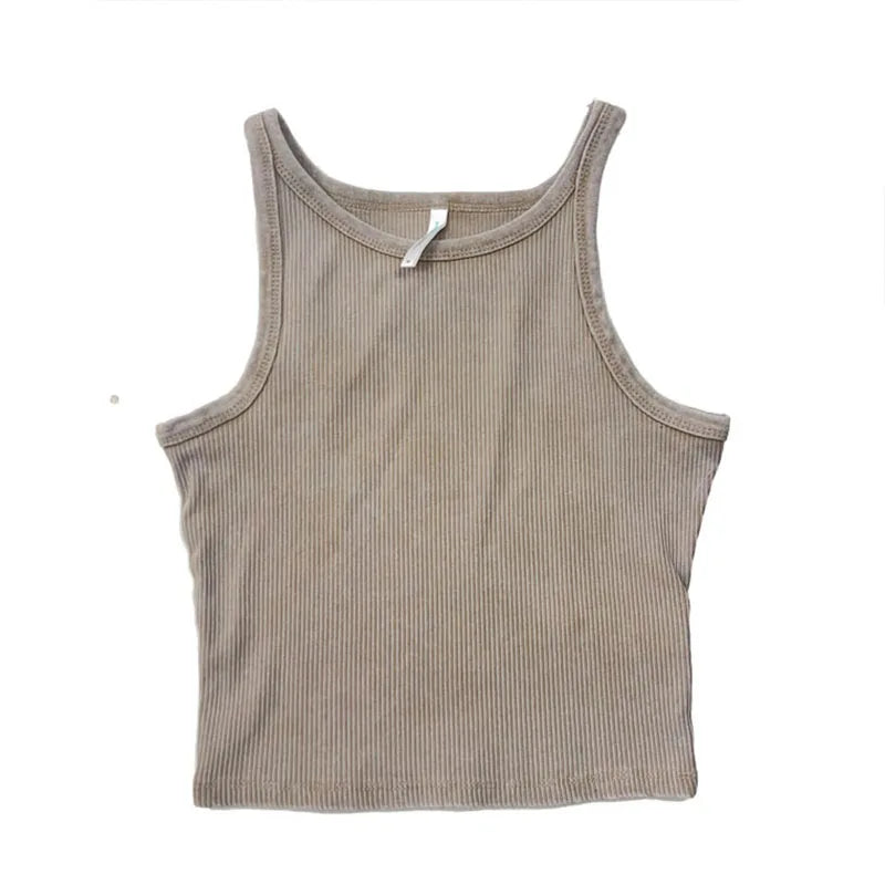 Custom Women's Cotton tank Top Women Ribbed tank Top Mujer Vintage Wash Crop tank Tops for Women