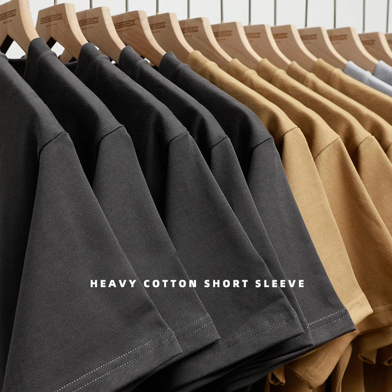 Wholesale Blank t Shirt Oversized Men 400G Heavyweight T-shirt  for Men Plain Tshirt Hight Quality