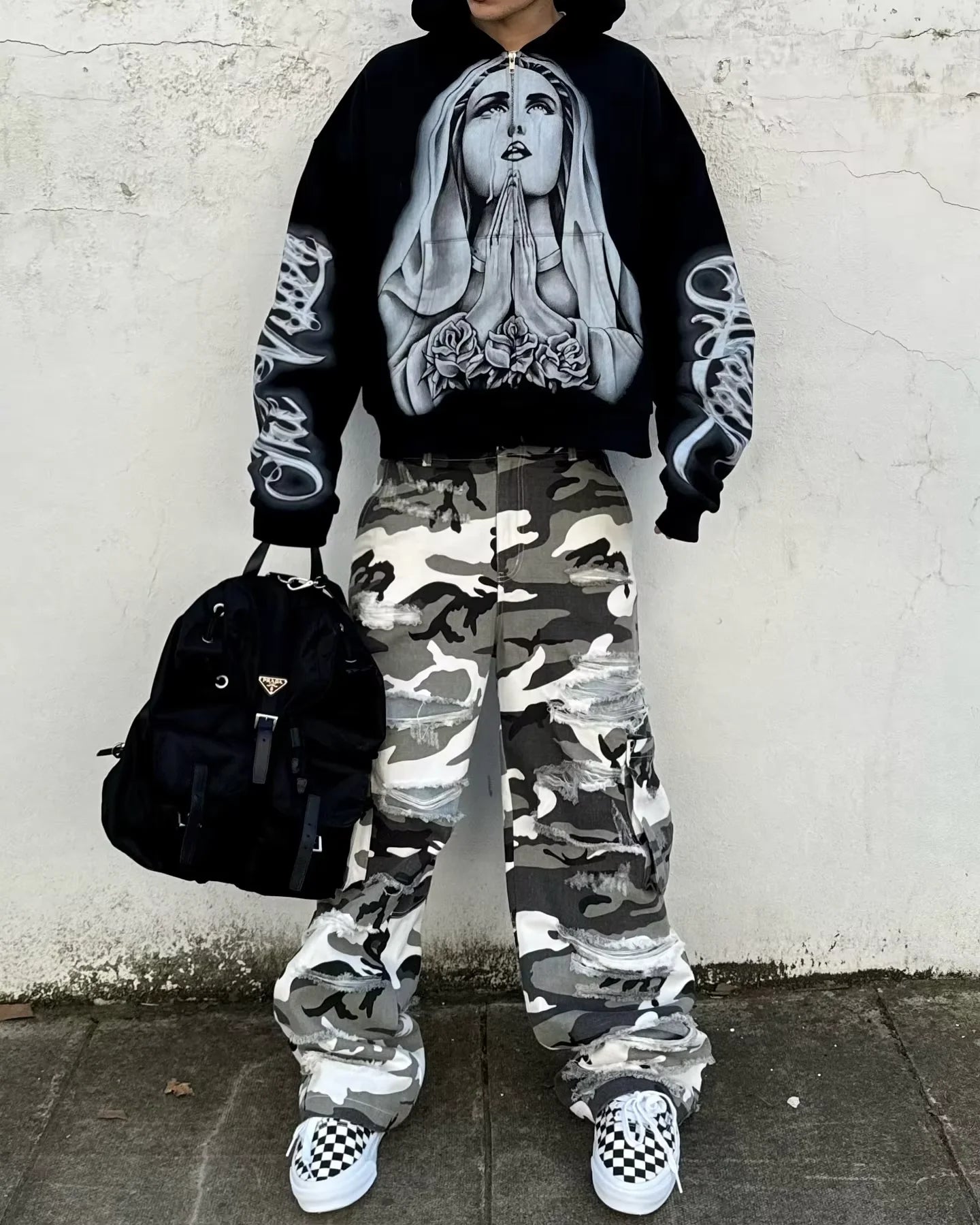 Wholesale Custom Acid Washed Hoodie High Quality Heavy Weight Thick Cotton Oversized DTG Printed Embroidered Zip Hoodie Winter