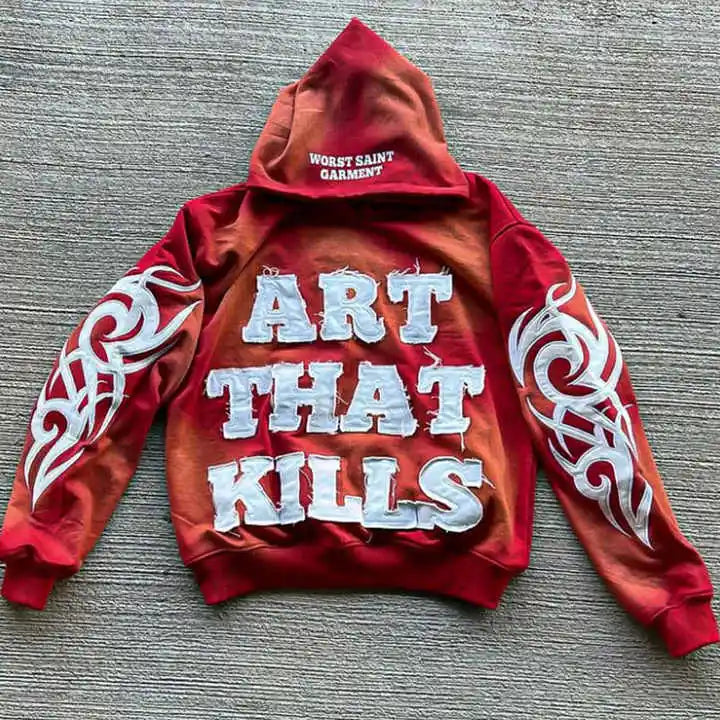 Custom French Terry Embroidered Faded Boxy Hoodie | OEM/ODM