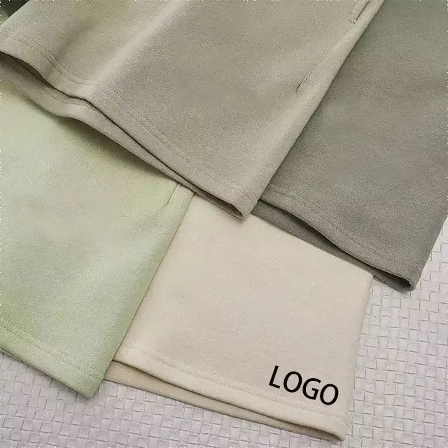 Custom Casual Long Drawstring French Terry Heavy Mens Unisex Fleece Cotton Breathable Eco-Friendly Training Athletic Shorts