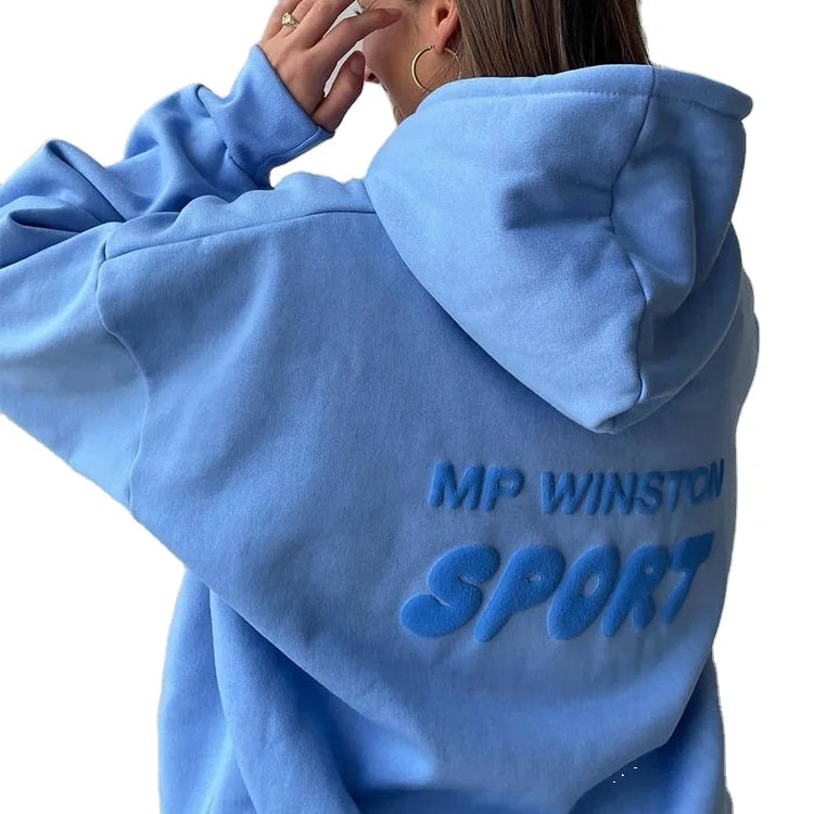 Custom Wholesale Fall 3d logo Puff Print Hoodie No String Custom Womens Puff Print Hoodies Men Streetwear Oversized Unisex