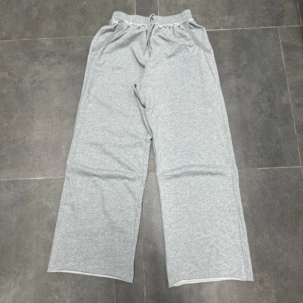 Custom 500 Gsm 100% Cotton Eco-Friendly Heavyweight Ripped Corduroy Hip Hop Sweatpants Baggy Blank Men