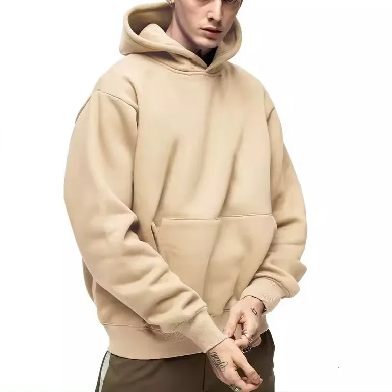 Wholesales Athletic High Quality Winter Embroidered Various Colored 100% Cotton Streetwear Regular Fit Heavyweight Mens Pullover