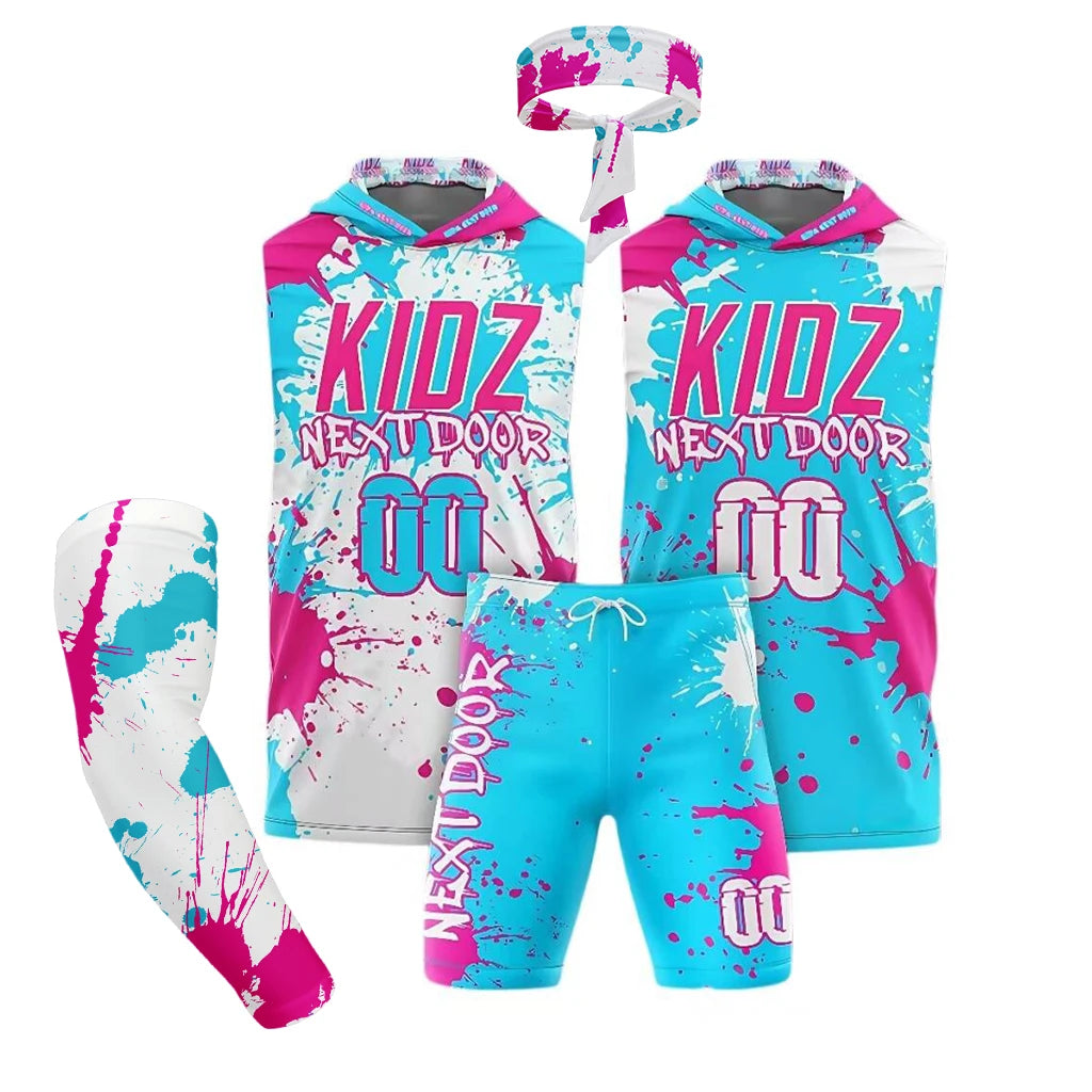 PURE Fully Sublimated Custom 7-on-7 Flag Football Jerseys Hooded Compression Uniforms for Plus Size Players Team 7-on-7 Wear