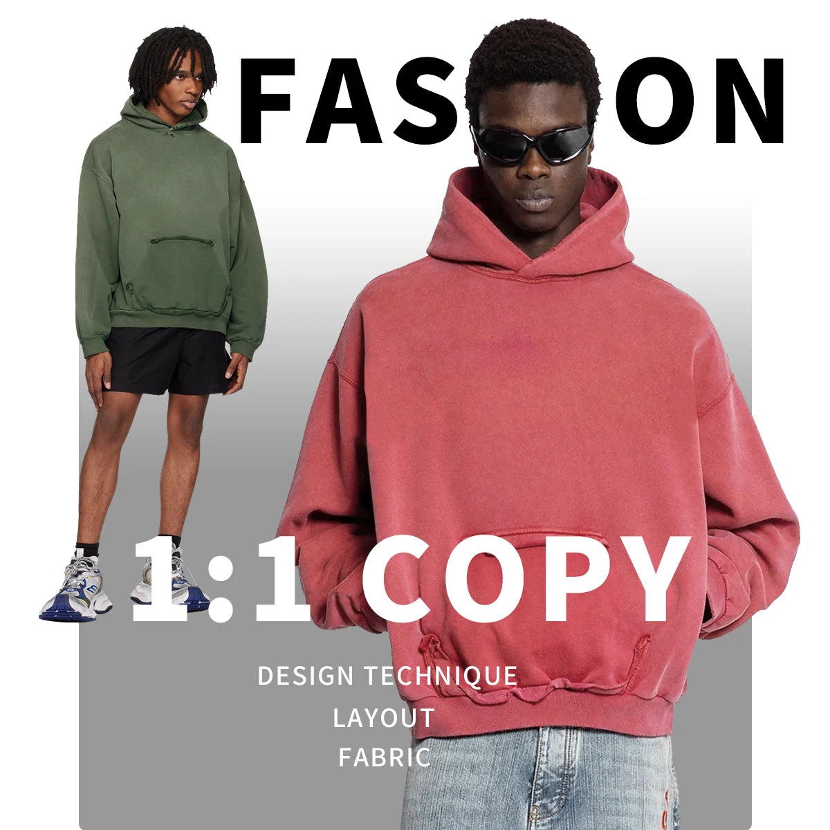 Custom Men's Cotton French Terry Hoodie Heavyweight Oversized Distressed Acid Wash Streetwear Pullover Plain Hoodie for Men