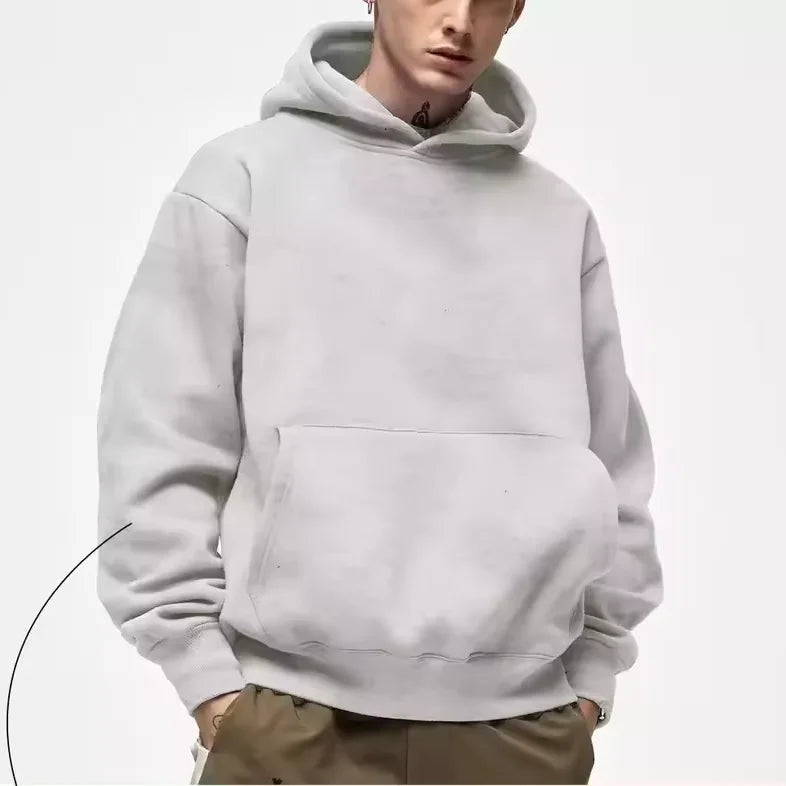 Wholesales Athletic High Quality Winter Embroidered Various Colored 100% Cotton Streetwear Regular Fit Heavyweight Mens Pullover