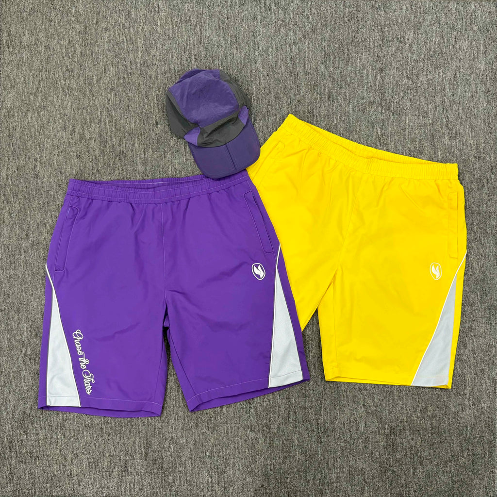 Summer Two Tone Patchwork Custom Embroidery Nylon Shorts for Men With Pocket
