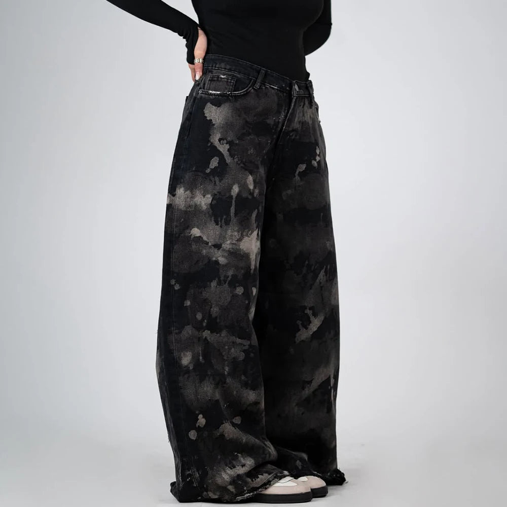 Custom Plus Size Women's Straight Loose Fit Denim Jeans Light Wash Low Waist Black  Baggy Jeans Manufacturers