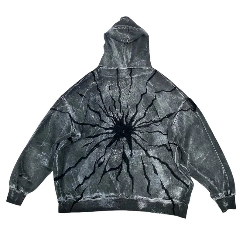 Custom Unisex Acid Wash Vintage Oversized Hoodie Sweatshirt 100% Cotton Autumn Eco-Friendly
