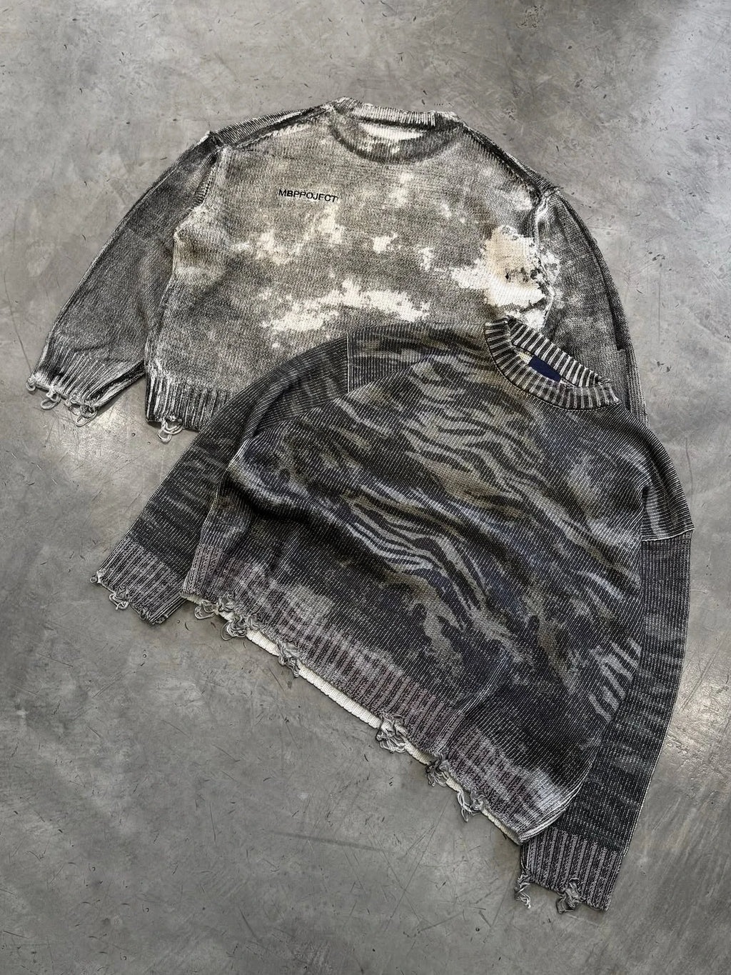 Custom Men's Washed Knitwear Streetwear Knitted Sweater Oversize Knitted Sweater Men Winter Sweater for Men