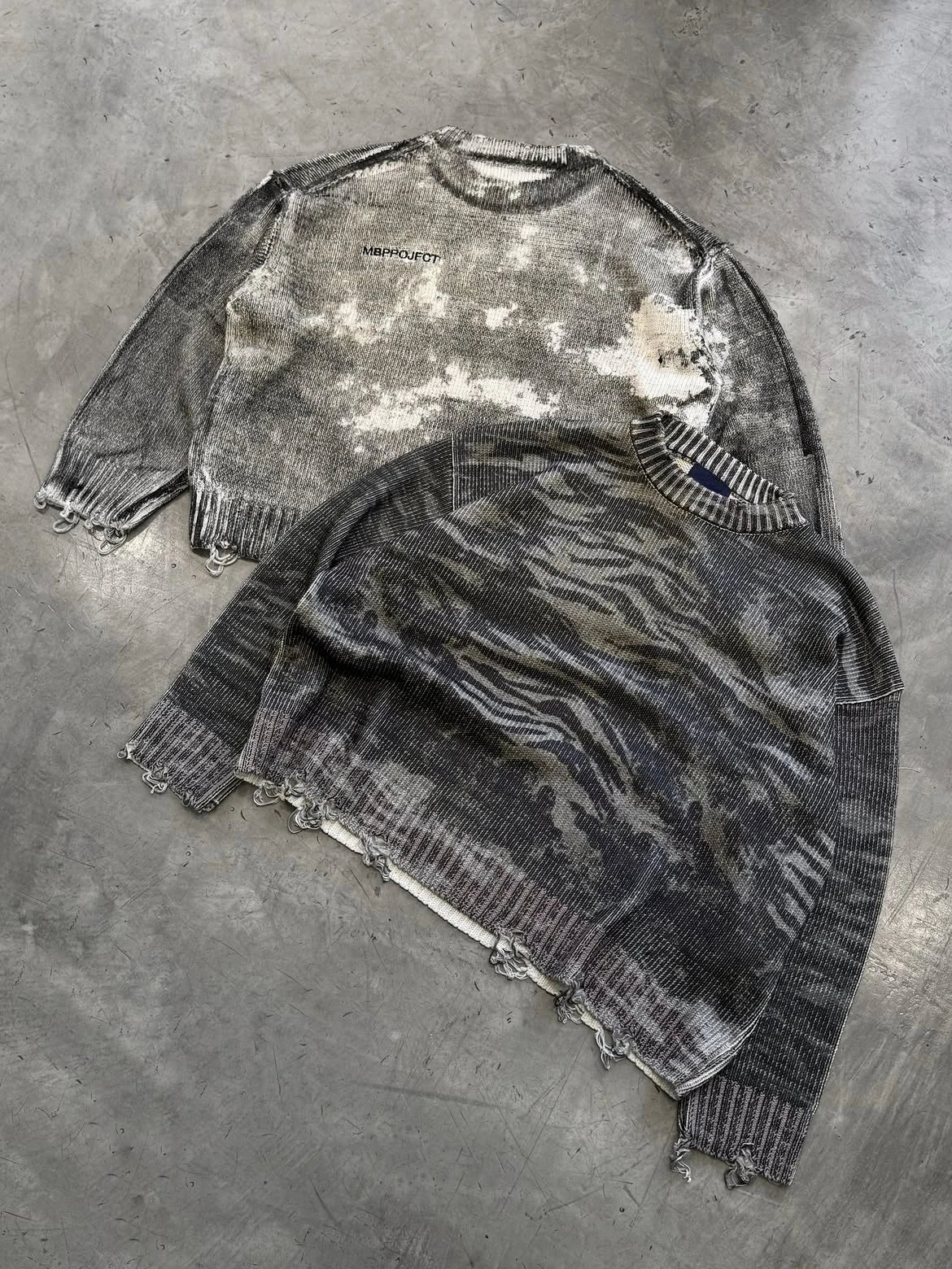 Custom Men's Washed Knitwear Streetwear Knitted Sweater Oversize Knitted Sweater Men Winter Sweater for Men