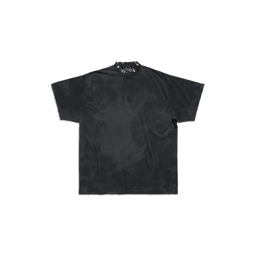 Custom Men's Oversized Vintage Distressed T-Shirt 300 Gsm Acid Washed 100% Cotton Casual Plain Jersey Heavyweight